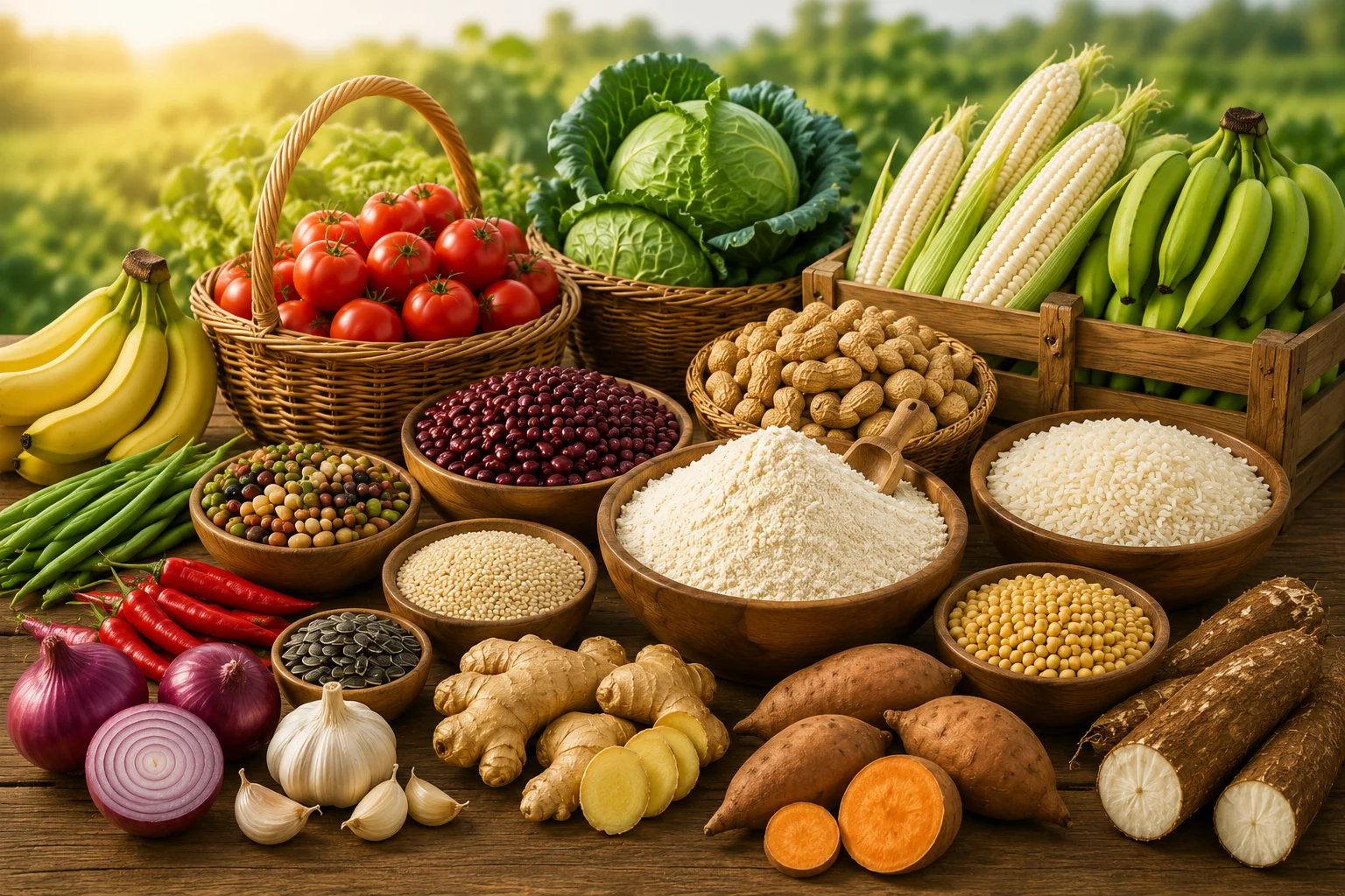 Fresh and dry agricultural produce